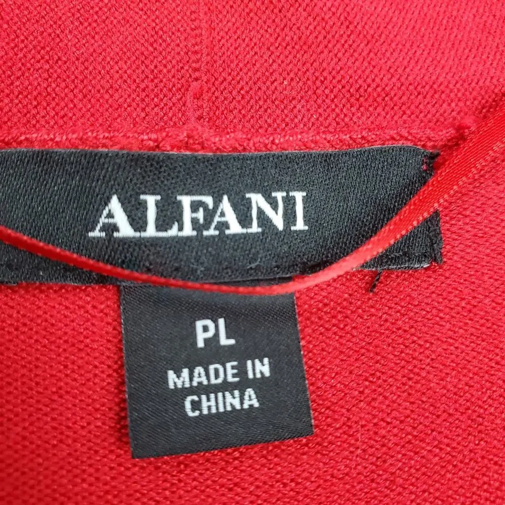 ALFANI Red Bell Sleeve Open Cardigan Sweater